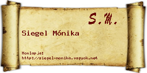 Siegel Mónika névjegykártya