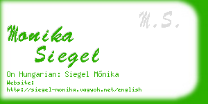 monika siegel business card